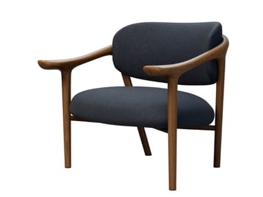 AIDA - Fabric easy chair with ash structure by Morelato