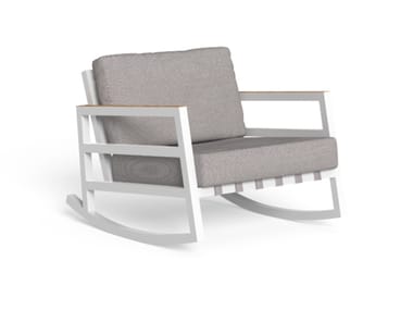 ALABAMA ALU - Rocking garden armchair with armrests by Talenti