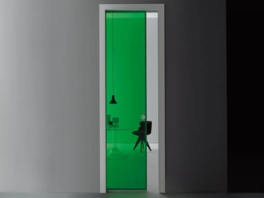 ALADIN POCKET FRAME - Glass pocket sliding door by Glas Italia