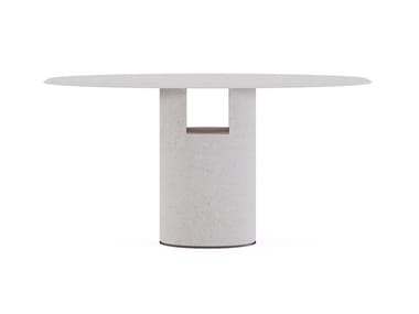 ALBA - Oval stone console table by Paolo Castelli