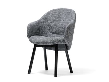 ALBU - Fabric easy chair with armrests by TON