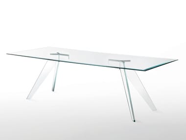 ALISTER - Rectangular crystal table by Glas Italia