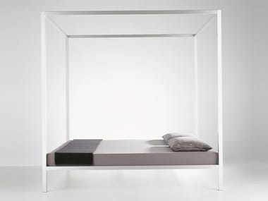 ALUMINIUM BED - Aluminium double bed by MDF Italia