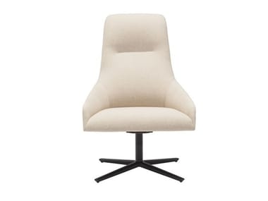 ALYA EXECUTIVE BU1489 - Upholstered high-back leather office chair with 4-Spoke base by Andreu World