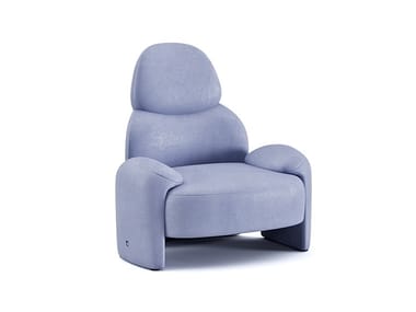 AMA BERGERE - Leather armchair with armrests by Paolo Castelli