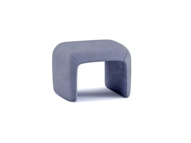 AMA - Low leather stool by Paolo Castelli