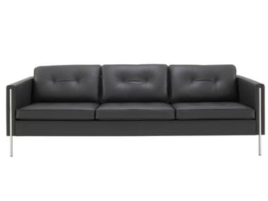 ANDY - 3 seater leather sofa by Ligne Roset