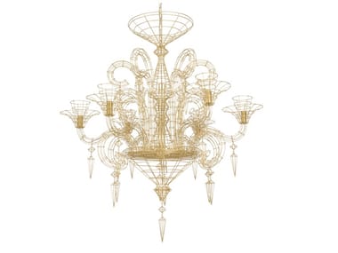 ANGELUS - Metal chandelier by Forestier