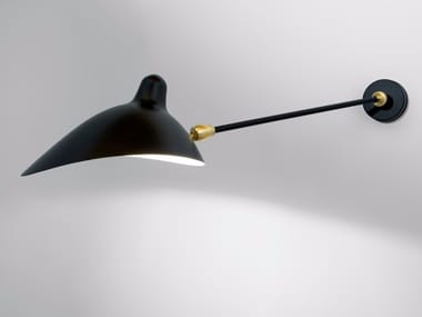 AP1B2R - Adjustable metal wall lamp by Serge Mouille