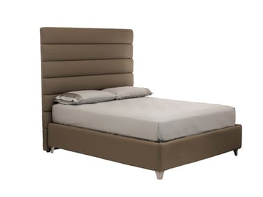 AREZZO - Upholstered double bed with high headboard by Magniflex