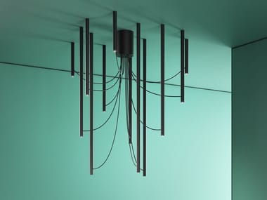 ARI - Anodized aluminium ceiling lamp by Fabbian