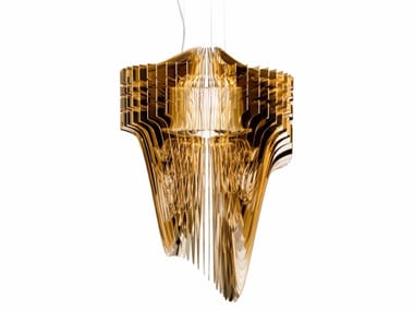 ARIA GOLD - LED Lentiflex¢ç and Cristalflex¢ç pendant lamp by Slamp