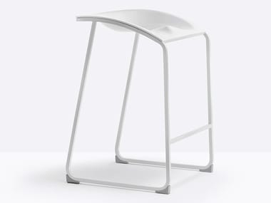 AROD 500 - Sled base steel stool with footrest by Pedrali