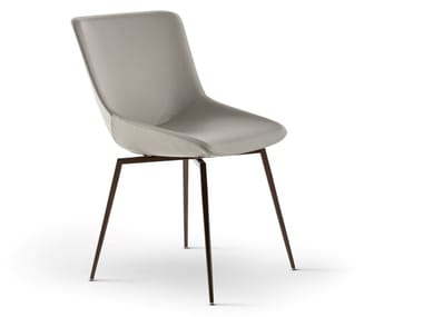 ARTIKA - Upholstered leather chair by Bonaldo