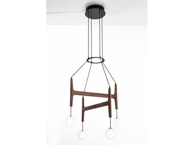 ASTRA - Canaletta walnut pendant lamp by Porada