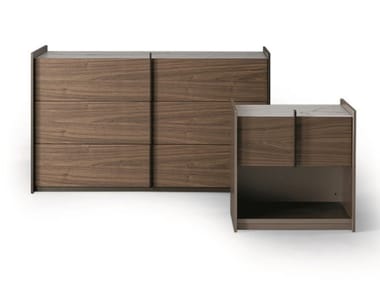 AUREO - Walnut chest of drawers by Bonaldo