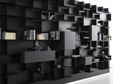 AVENUE LIBRARY - Wall-mounted metal bookcase by Kristalia