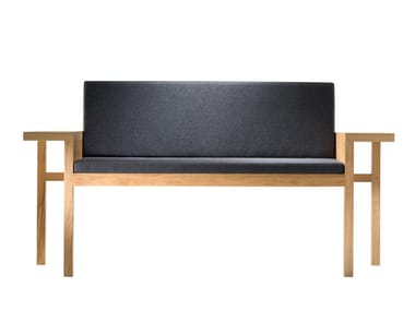 B51 - Wooden bench with back by Tecta