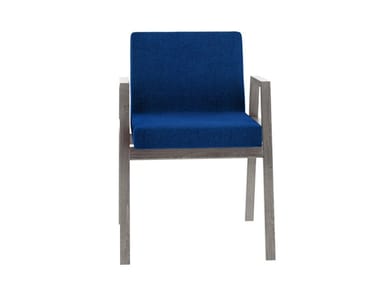 BABELA - Stackable chair with armrests by Tacchini