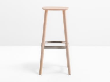 BABILA 2702 - Wooden stool with footrest by Pedrali