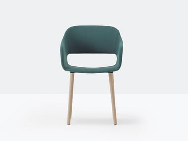 BABILA 2756 - Upholstered fabric chair with armrests by Pedrali