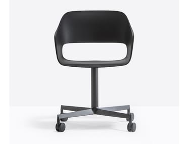 BABILA 2775 - Polypropylene chair with 4-spoke base with castors by Pedrali