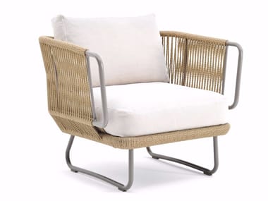 BABYLON - Man-made fibre cord armchair by Varaschin