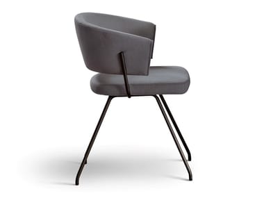 BAHIA - Upholstered leather chair by Bonaldo