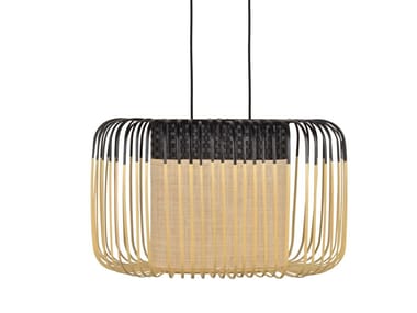 BAMBOO OVAL - Bamboo pendant lamp by Forestier