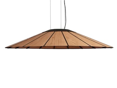 BANGA - Handmade wood veneer pendant lamp by LZF