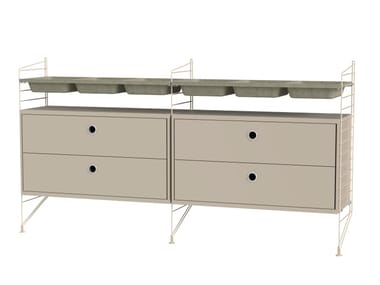 BEDROOM G - Steel and wood chest of drawers by String Furniture