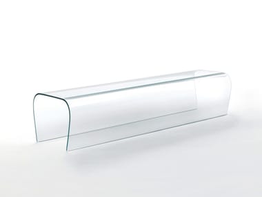 BENT GLASS BENCH - Crystal bench by Glas Italia