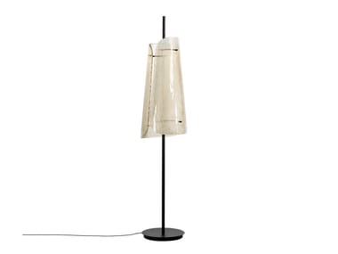 BENT TWO - LED glass and steel floor lamp by Pulpo