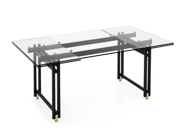 BERLIN - Extending rectangular glass table by Calligaris