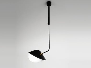 BIBLIOTH?QUE COURBE - Adjustable metal ceiling lamp by Serge Mouille