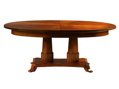 BIEDERMEIER - Extending oval cherry wood table by Morelato