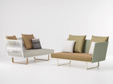 BITTA - 2 seater modular fabric garden sofa by Kettal