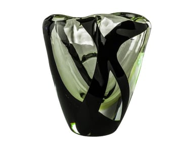 BLACK BELT OTTO - Blown glass vase by Venini