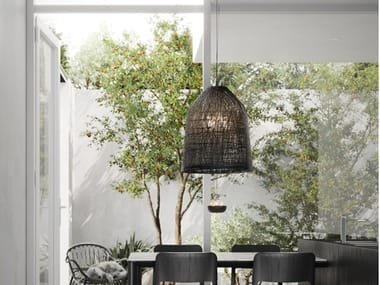 BLACKOUT - Fiberglass pendant lamp by Karman