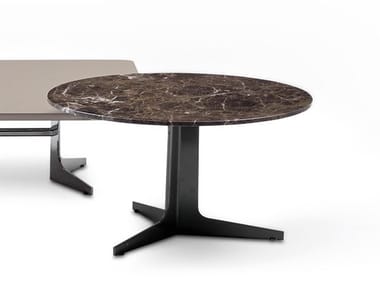 BLAKE - Marble coffee table with 3-star base by Bodema