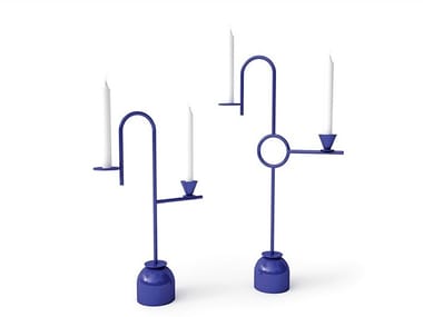 BLUE CANDLEHOLDERS - Metal candle holder by Cappellini