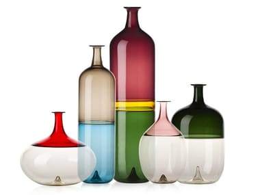 BOLLE - Blown glass vase by Venini