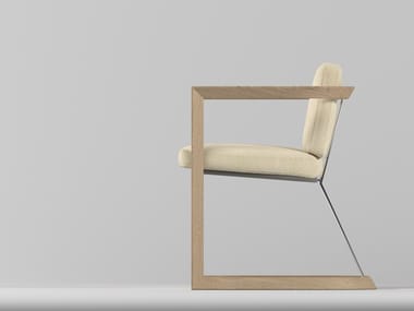 BOMA 45 - Cantilever steel and wood chair by Bodema