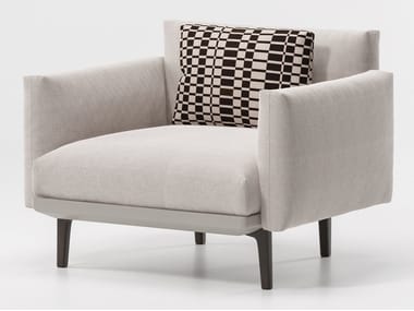 BOMA - Fabric garden armchair with armrests by Kettal