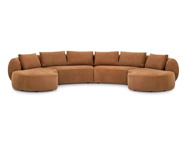 BOTERO - Sectional curved fabric sofa by Sicis