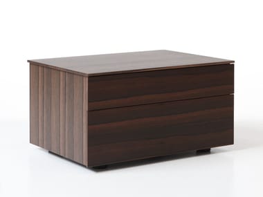BOXES - Wooden bedside table with drawers by Porro