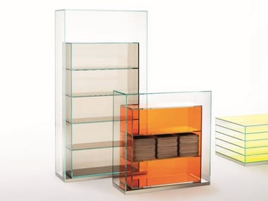 BOXINBOX - Freestanding crystal bookcase by Glas Italia