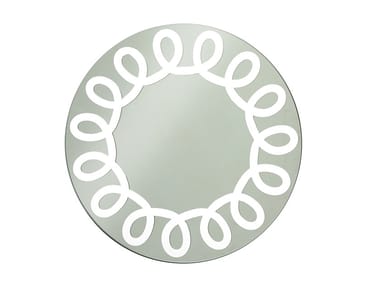 BRICK 99 - Wall-mounted round mirror by Gervasoni