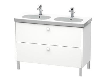BRIOSO - Floor-standing double vanity unit with drawers by Duravit