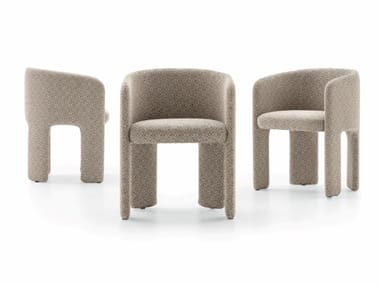 CALI - Upholstered fabric chair with armrests by Ditre Italia